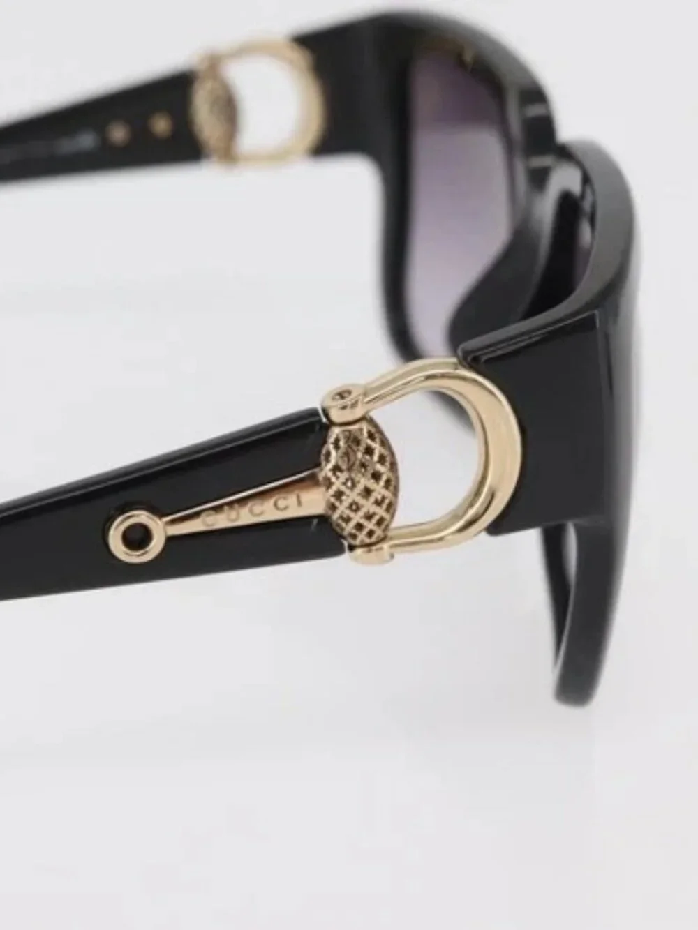 GUCCI Sunglasses plastic Black GG3727 Auth hk3699A